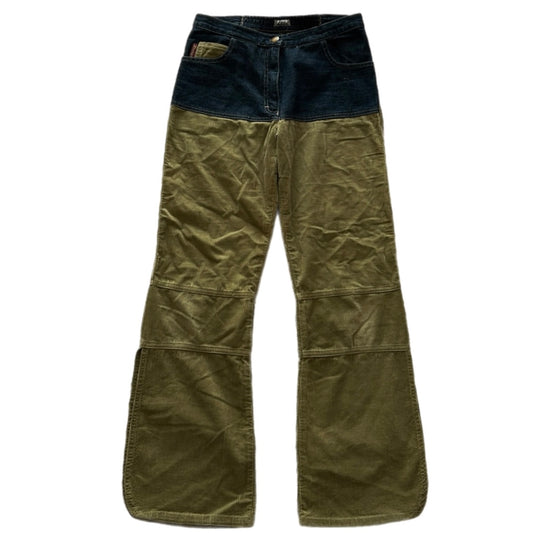 Multi material Vintage Cabana Pants (Corduroy x Denim)