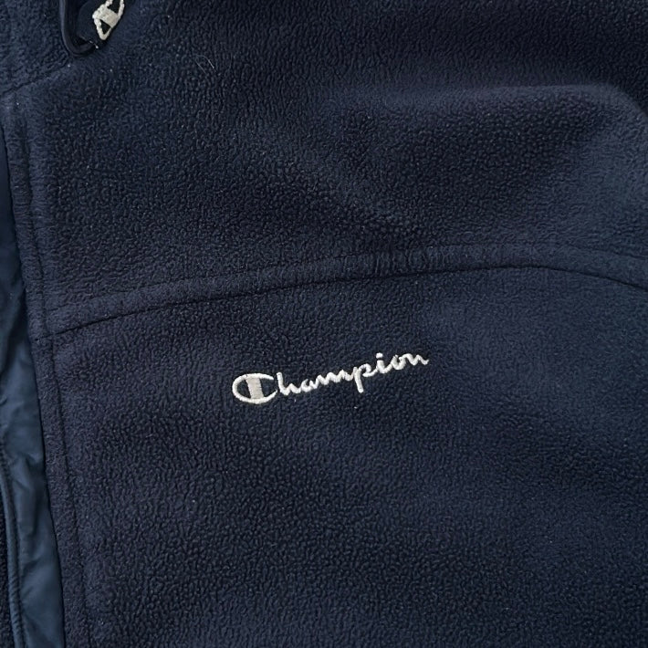 Champion Embroidery Logo Navy adjustable Fleece full zip Jacket