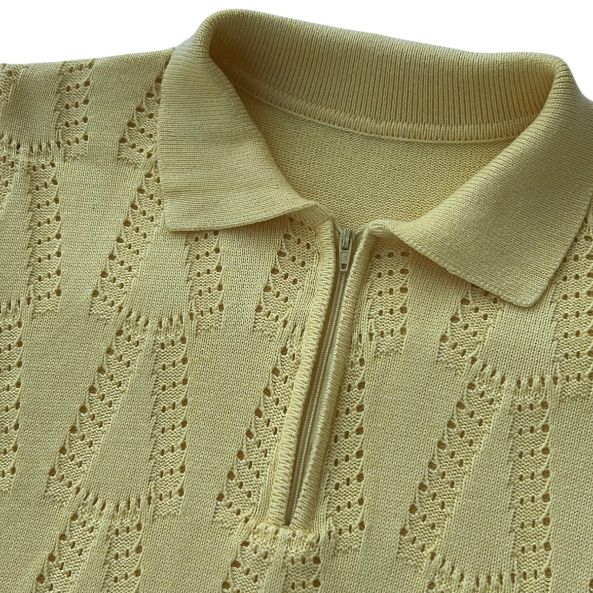 Knit 1/4 Zip Bright Tshirt