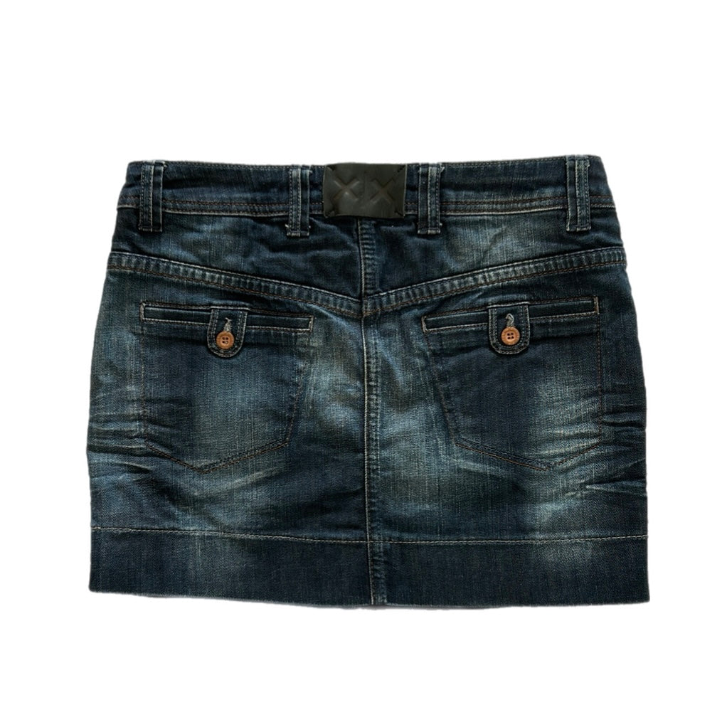 Dark Wash Denim Mini Skirt