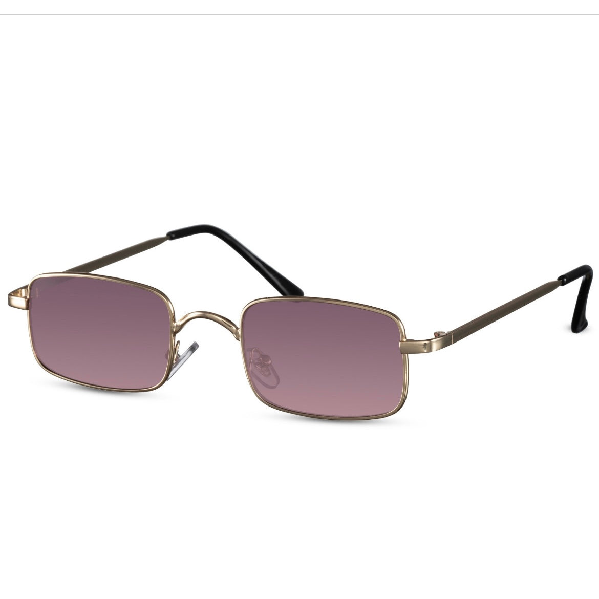 The Drew – Square Pink x Metallic Retro Sunglasses