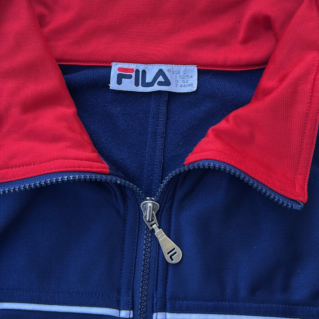 90s Fila Navy x Red Track Jacket