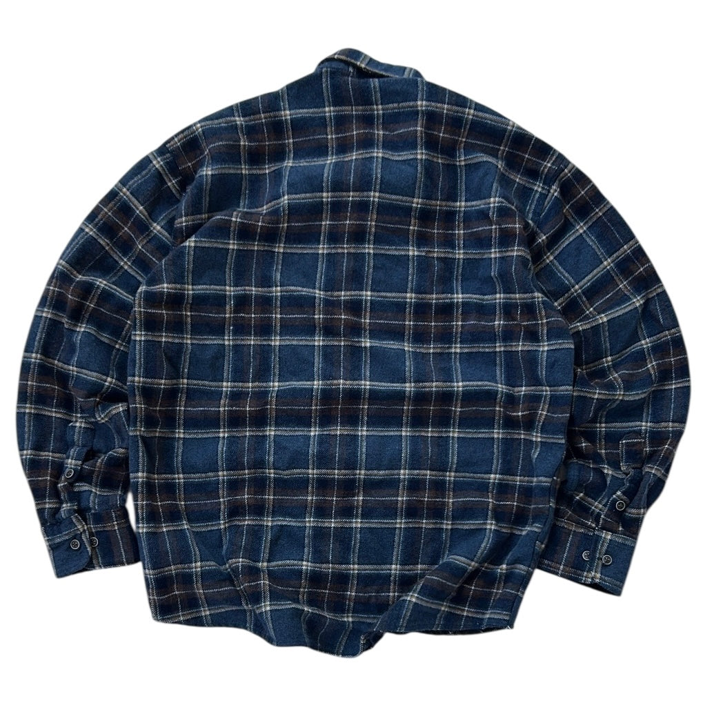 Vintage Fabio Cassani Blue & Brown Flannel OverShirt
