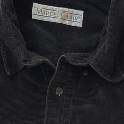 Vintage Marcel Clair Black CorduroyFlannel OverShirt