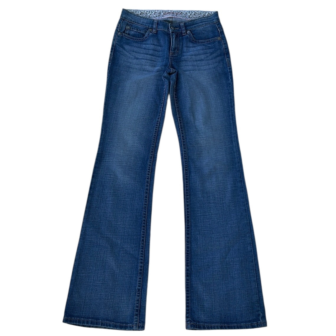 00s Light Cabana Jeans With Floral Details