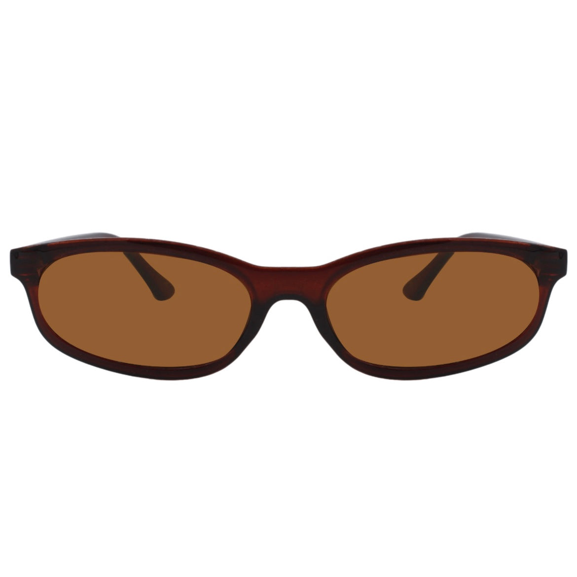 Brown 90s Oval Sunglasses
