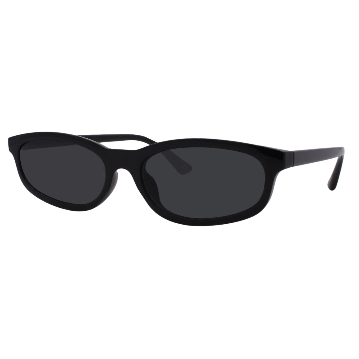 Black 90s Oval Sunglasses