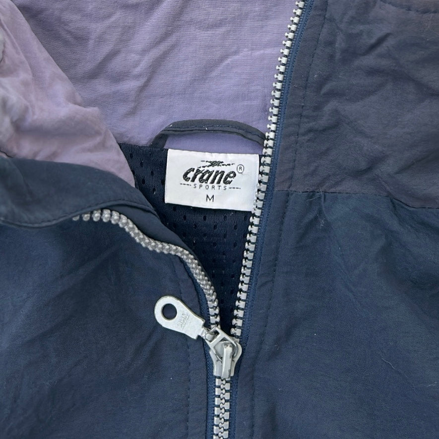 Purple Tones Crane Full Zip Adjustable Multitextured Jacket with pockets