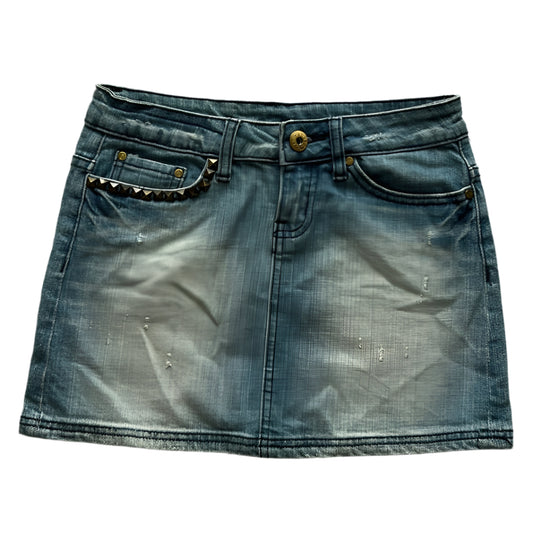 tally waijle denim with trucks mini skirt