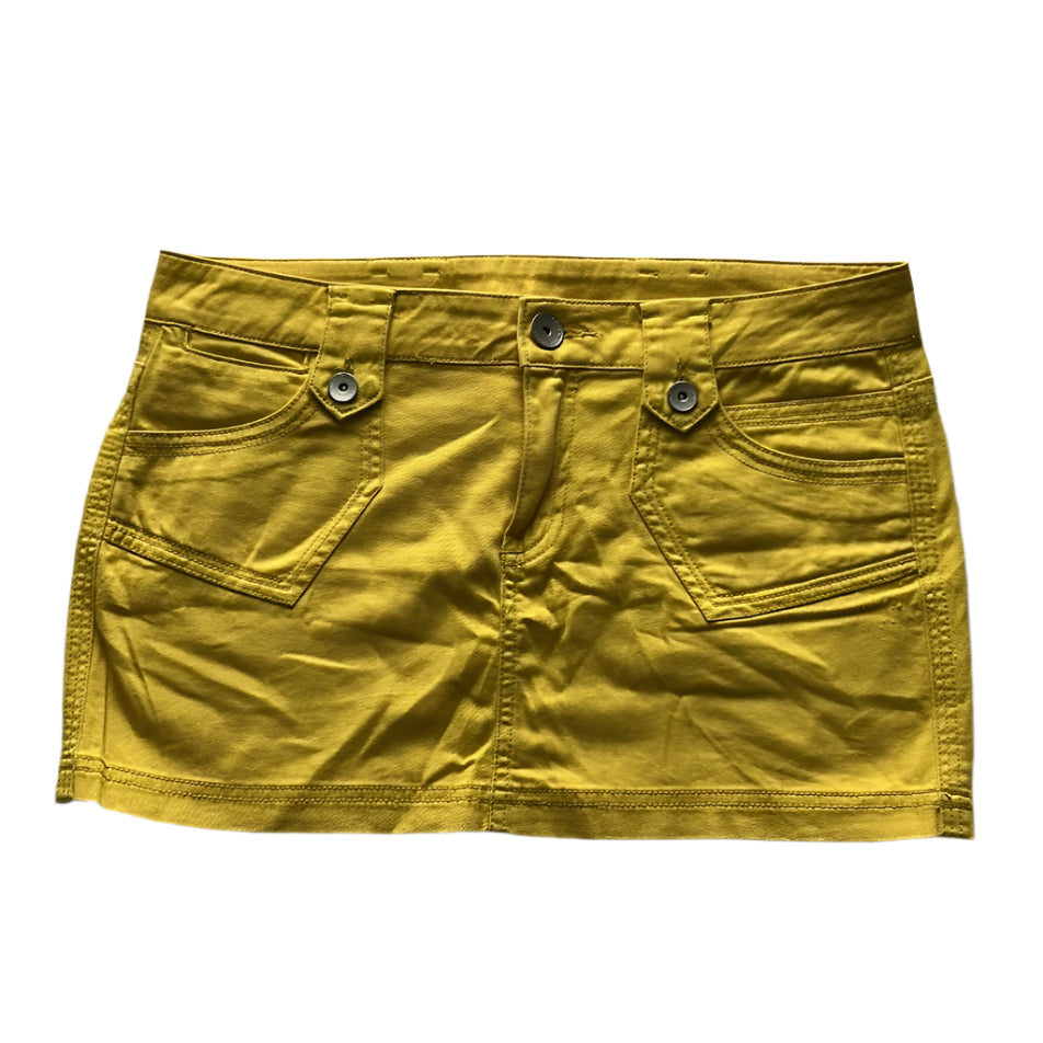 Yellow Beneton 2000s mini skirt