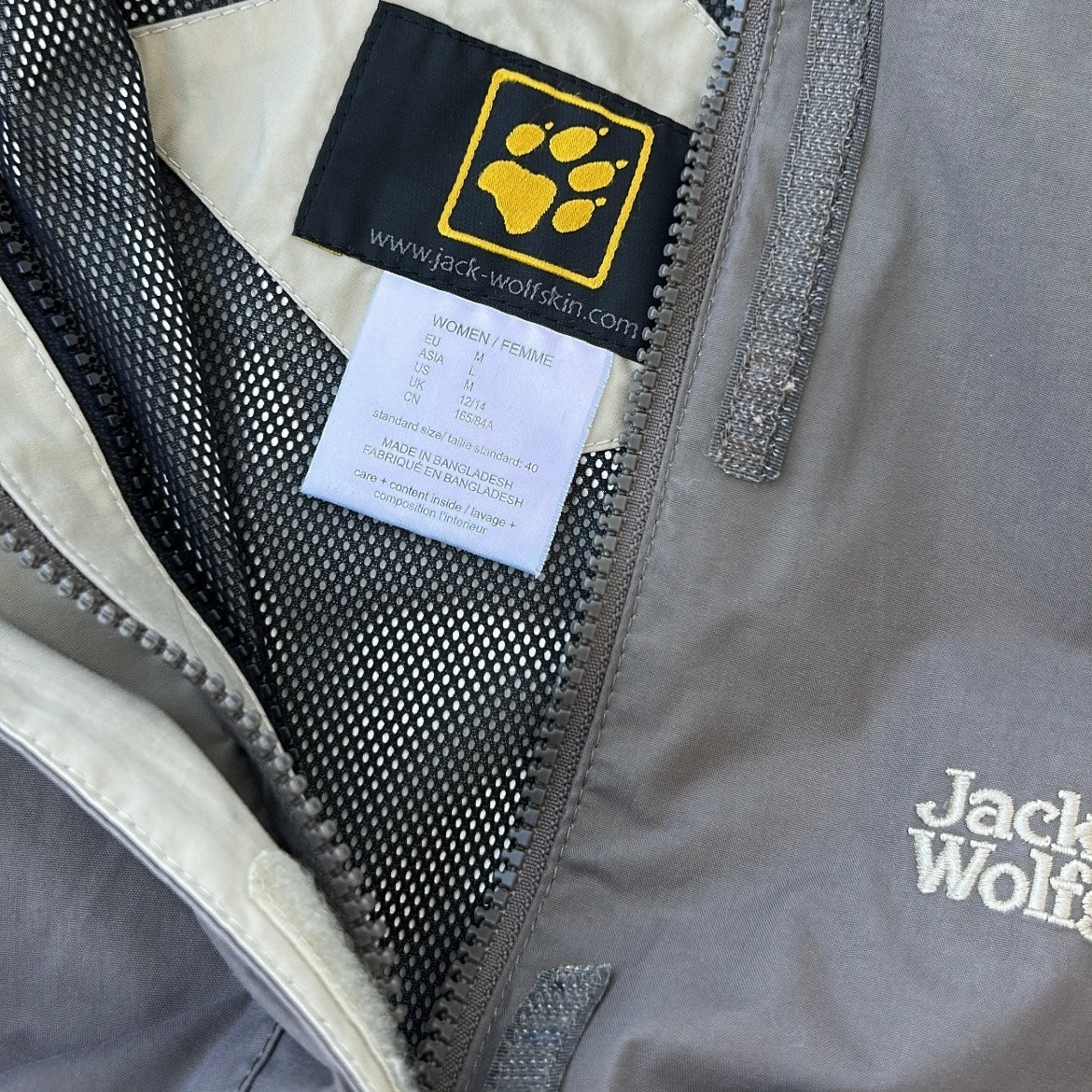 Jack Wolfskin Grey Outdoor Hooded Jacket
