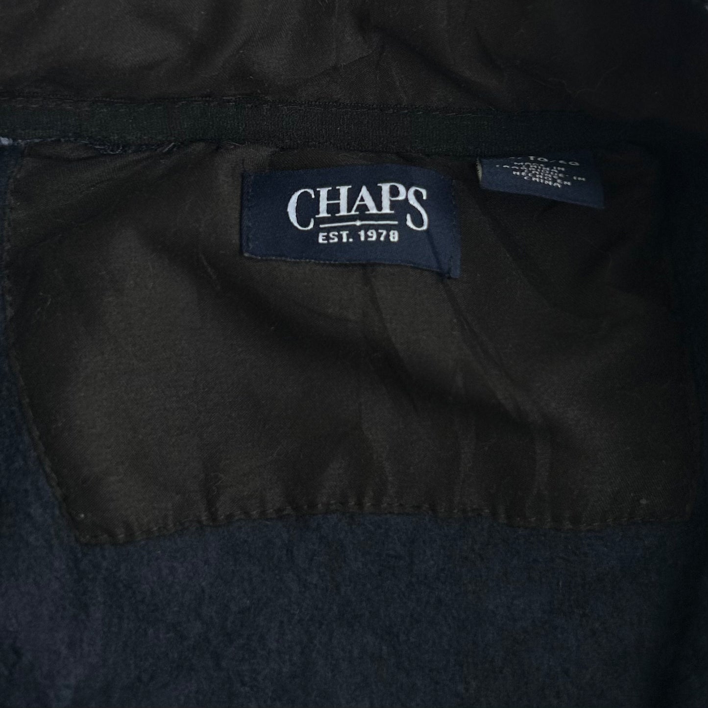 Chaps 1/4 Zip Navy Fleece