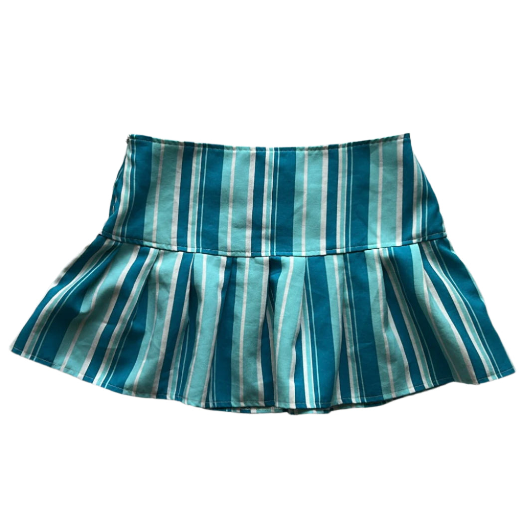 80s style striped mini skirt
