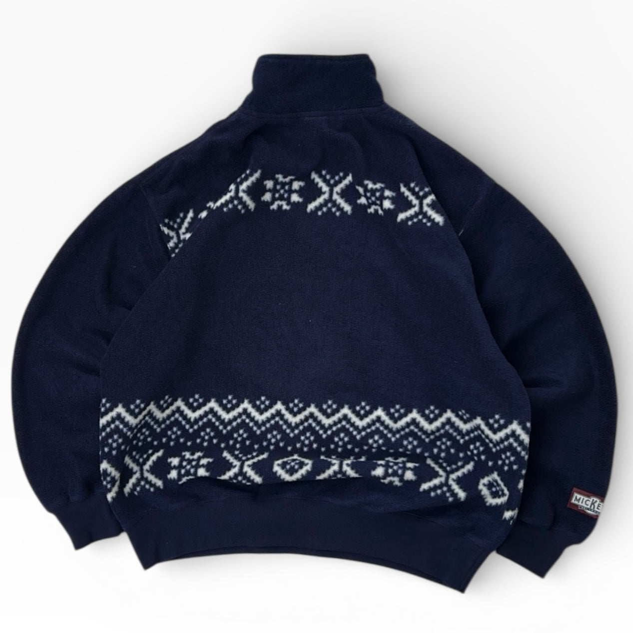 Mickey 1/4 Zip Patterned Fleece