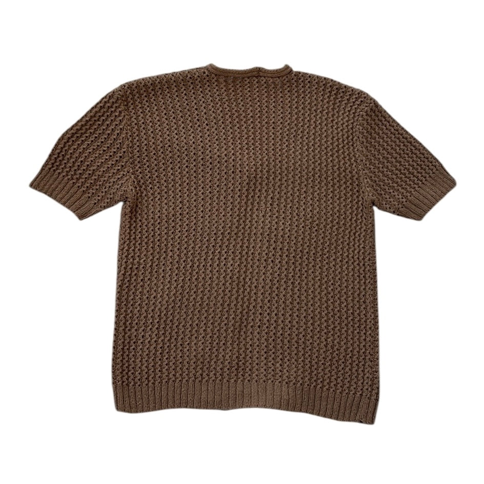 Knitted Brown Button Up Cardigan