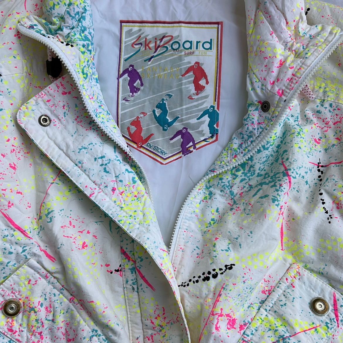 Fantasy Skiwear Patterned Full Zip Vest Ski Jacket