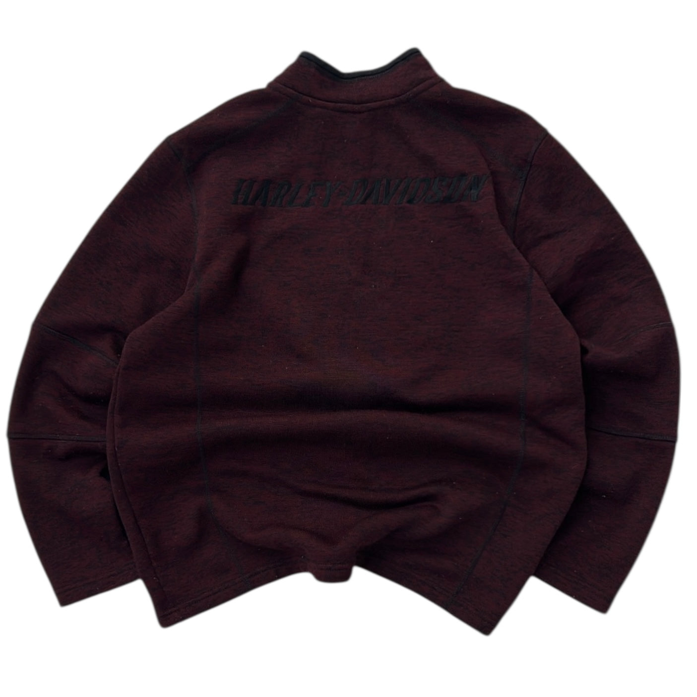 Harley Davidson Burgundy x Black 1/4 Zip Fleeve