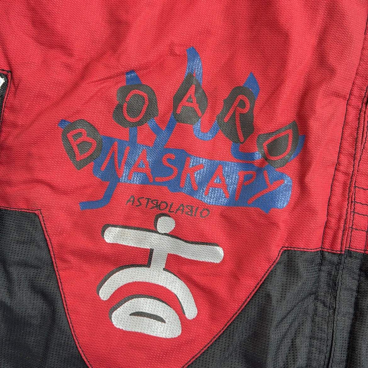 Astrolabio Red x Black Full Zip Adjustable Ski Jacket with Hidden Hoodie