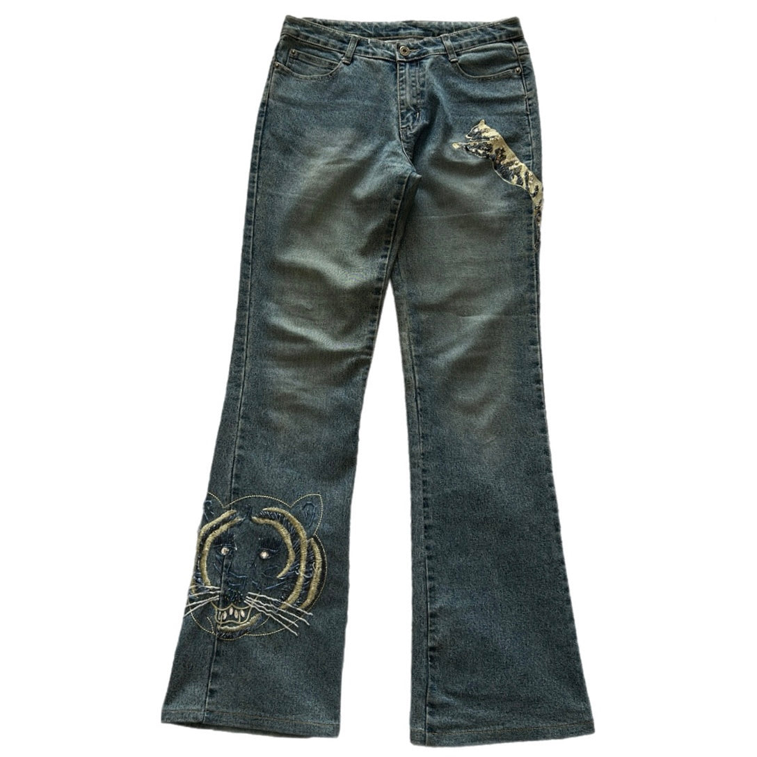 2000s Beaded Cabana Jeans