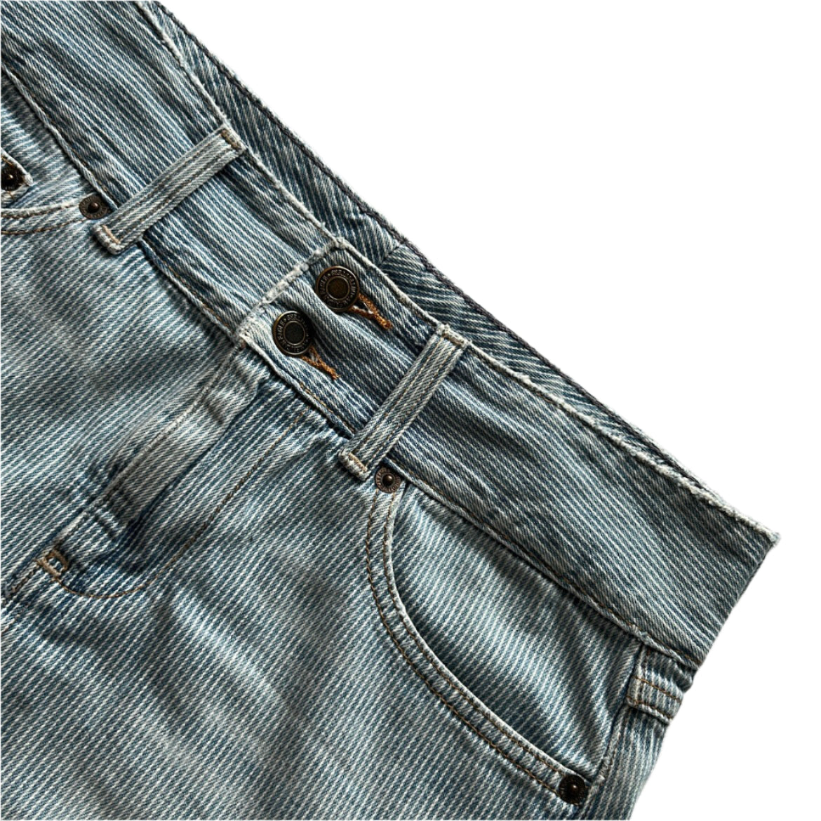 American Eagle Thinly stripped denim mini skirt