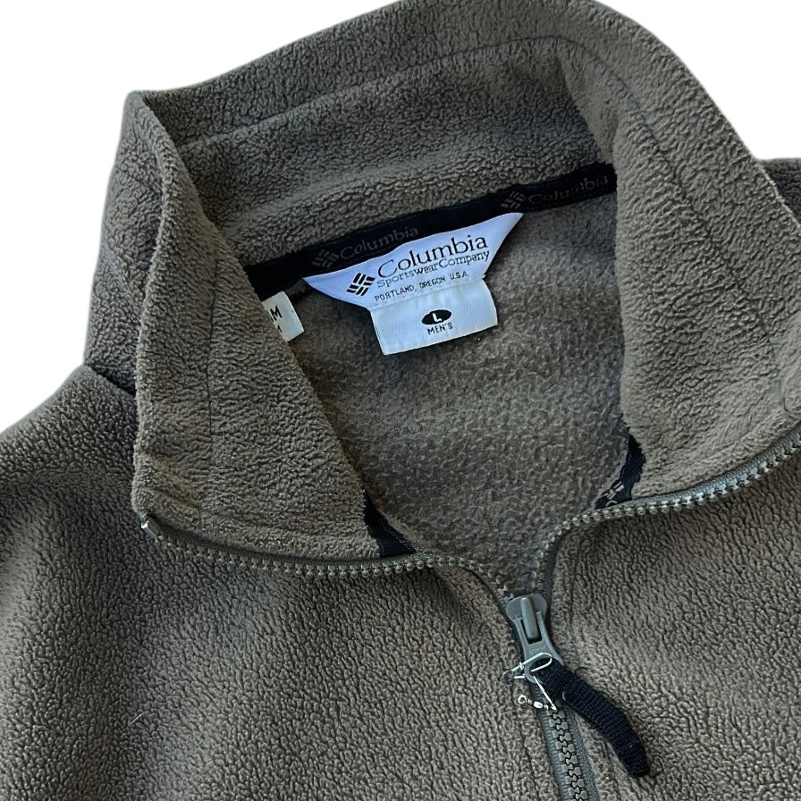 Columbia Embroidered Logo 1/4 Zip Moca Adjustable Fleece