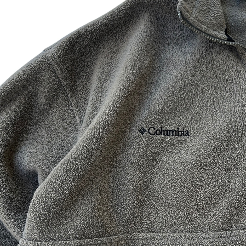 Columbia Embroidered Logo 1/4 Zip Moca Adjustable Fleece