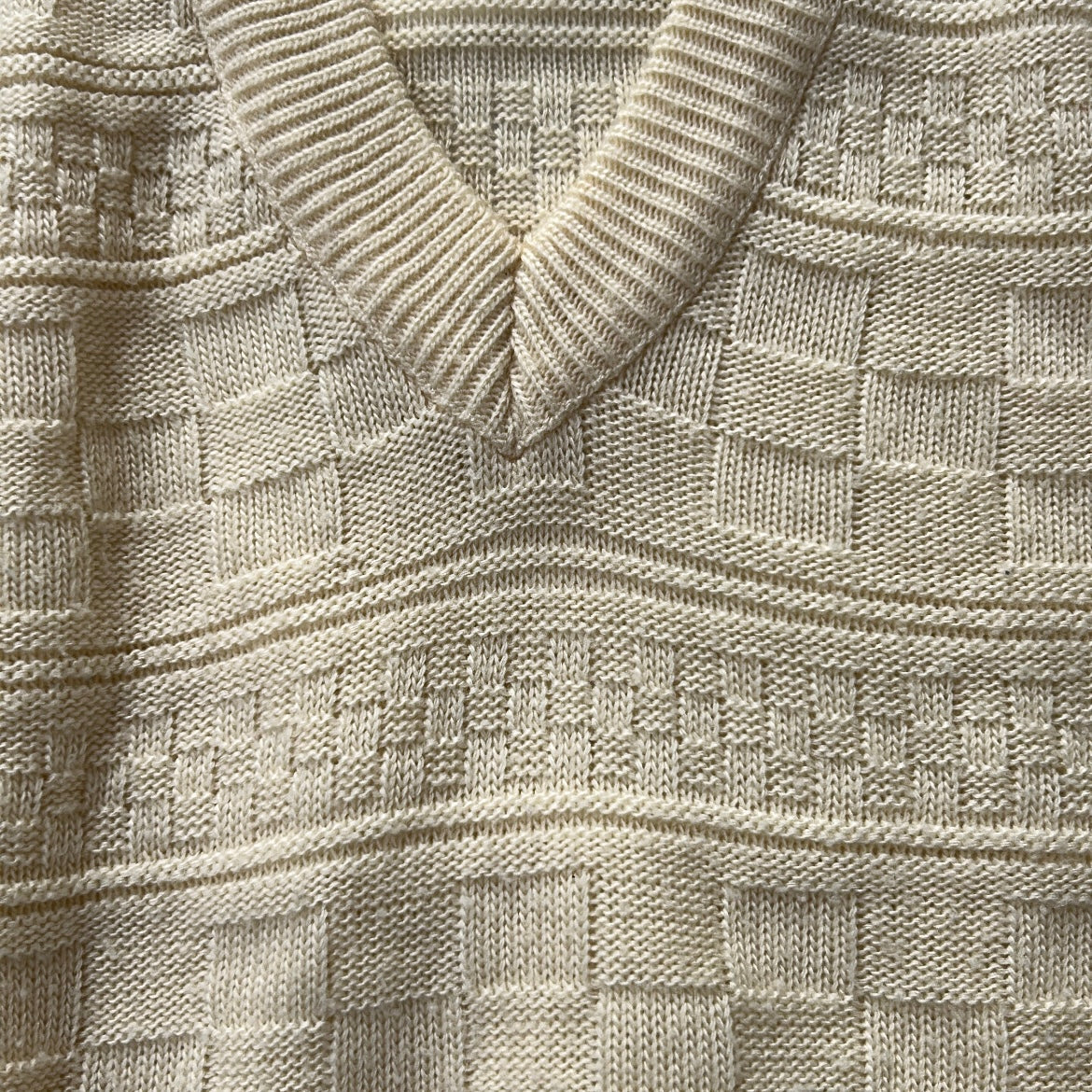Knitted Beige Vest Top