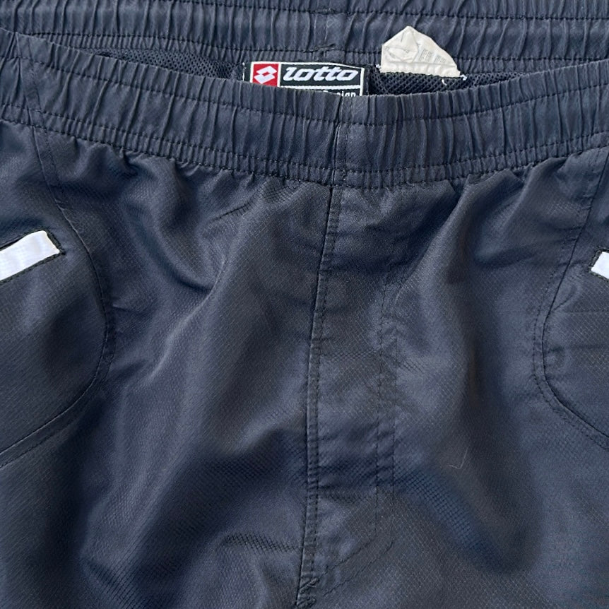 Lotto Wide Leg Black Adjustable Track Pants