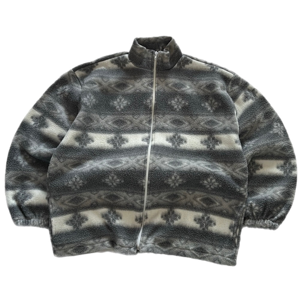 Vintage Crazy Pattern Fleece Jacket