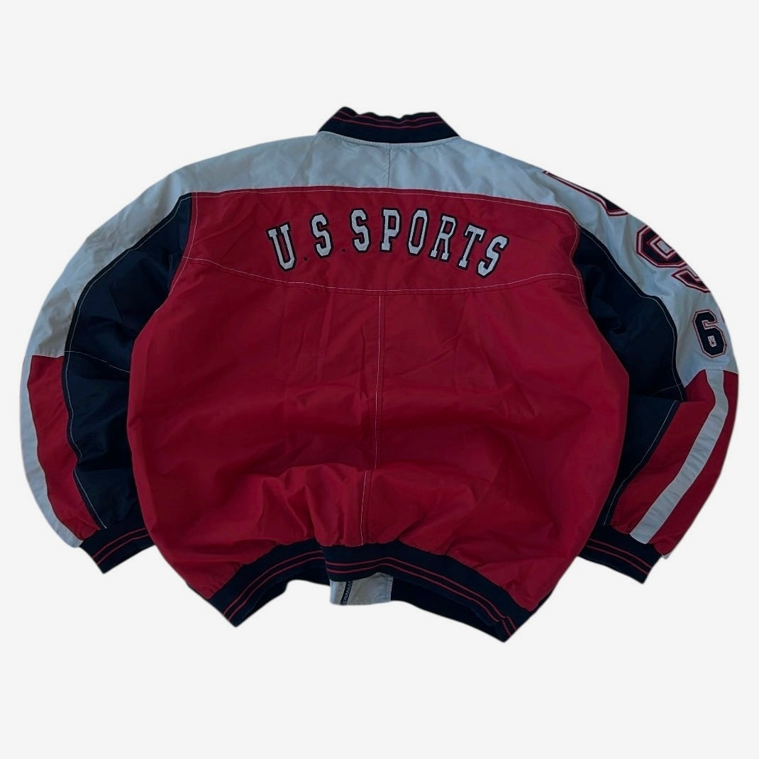Vintage Bomber Style USA Sports With Embroidery Details
