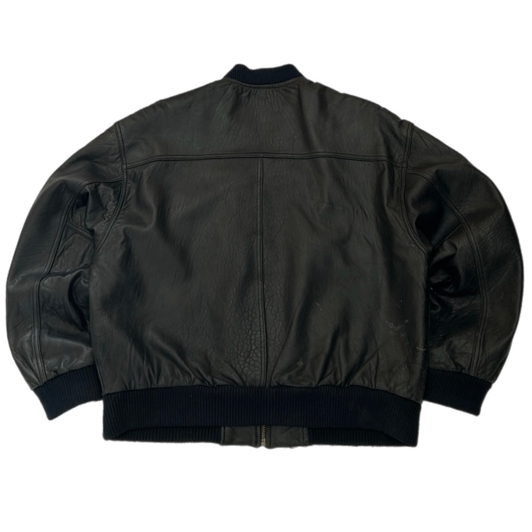 Faw Leather Bomber Jacket