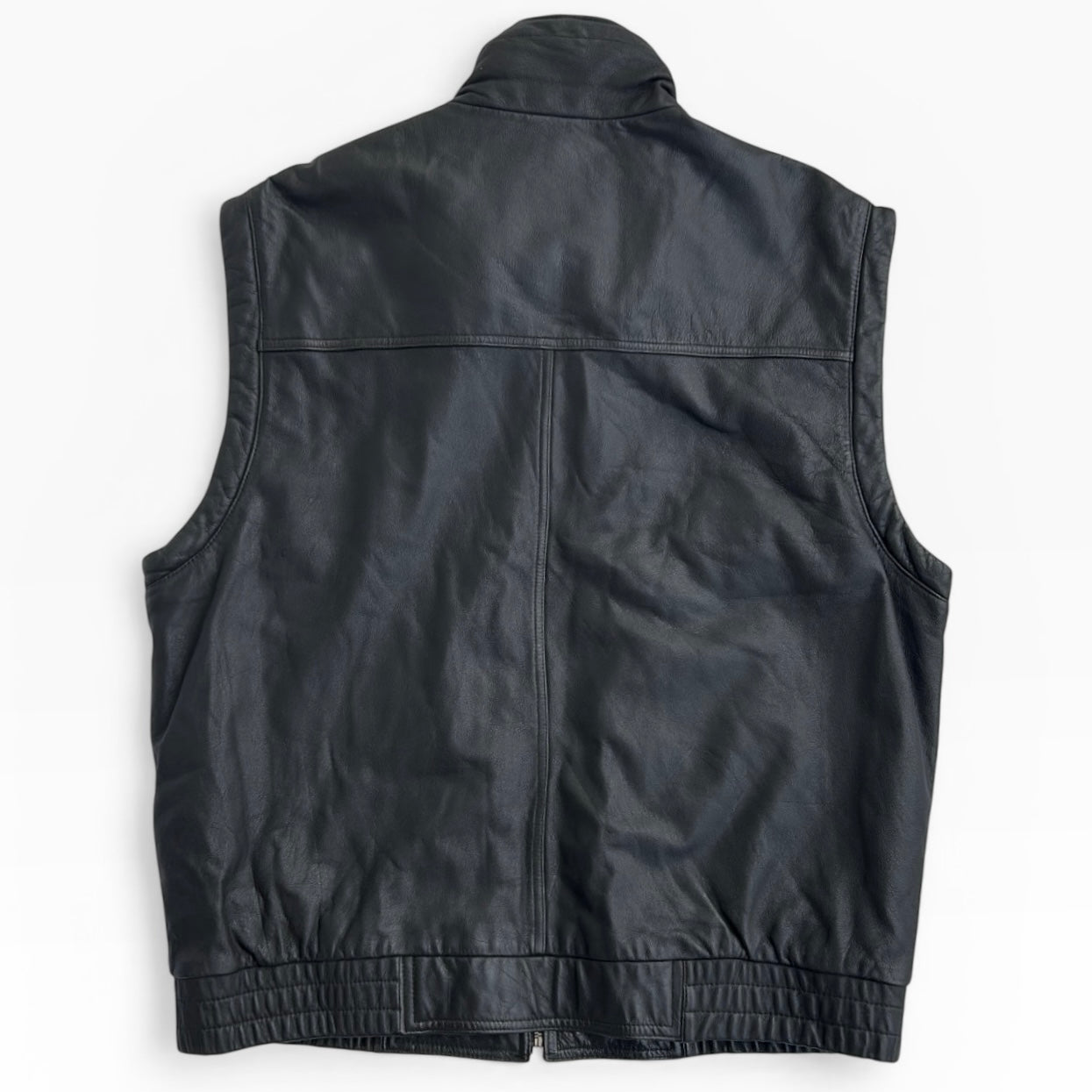 Prince Leather Full Zip Vest Jacket