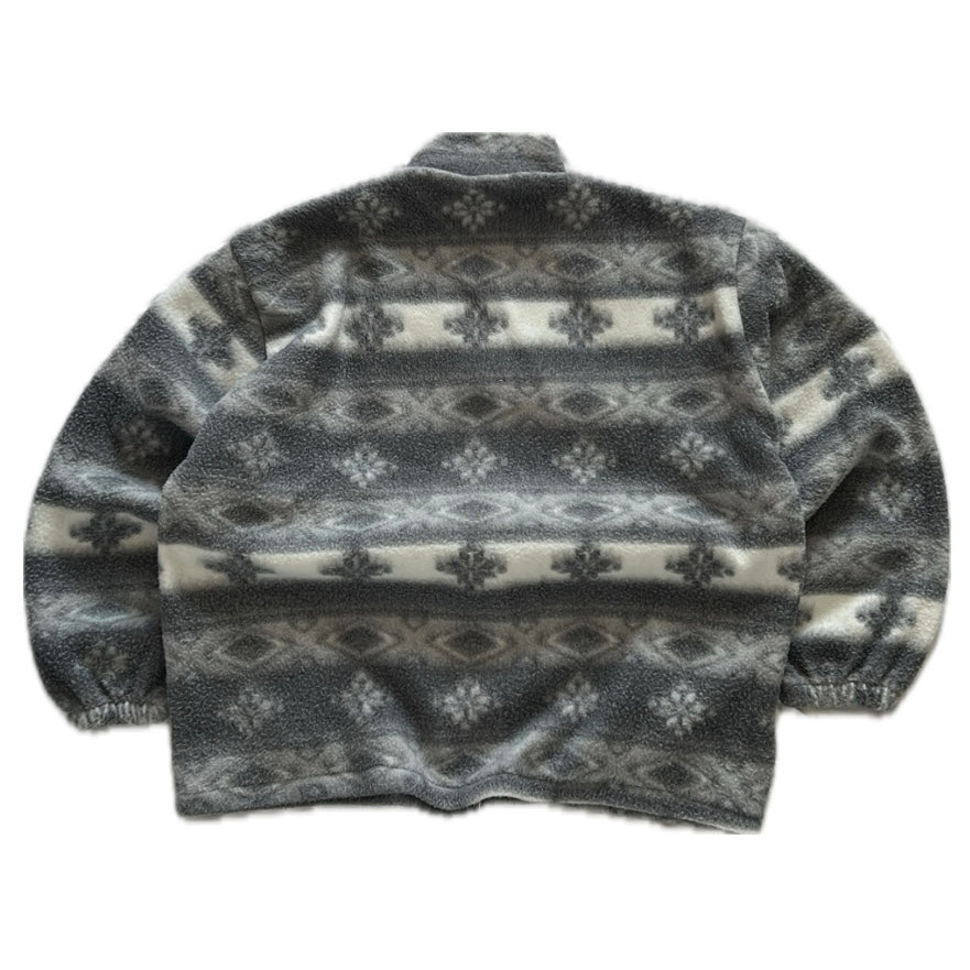 Vintage Crazy Pattern Fleece Jacket