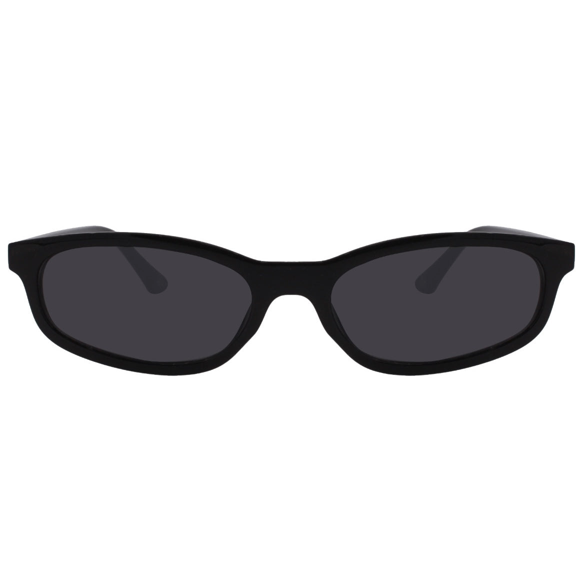 Black 90s Oval Sunglasses
