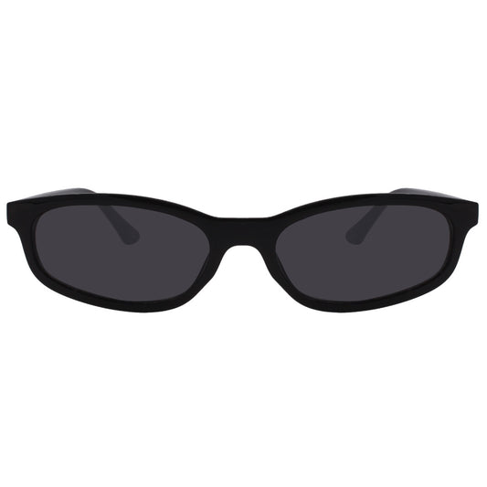 Black 90s Oval Sunglasses