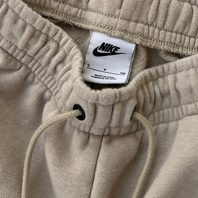Nike embroidery logo Beige Adjustable Joggers