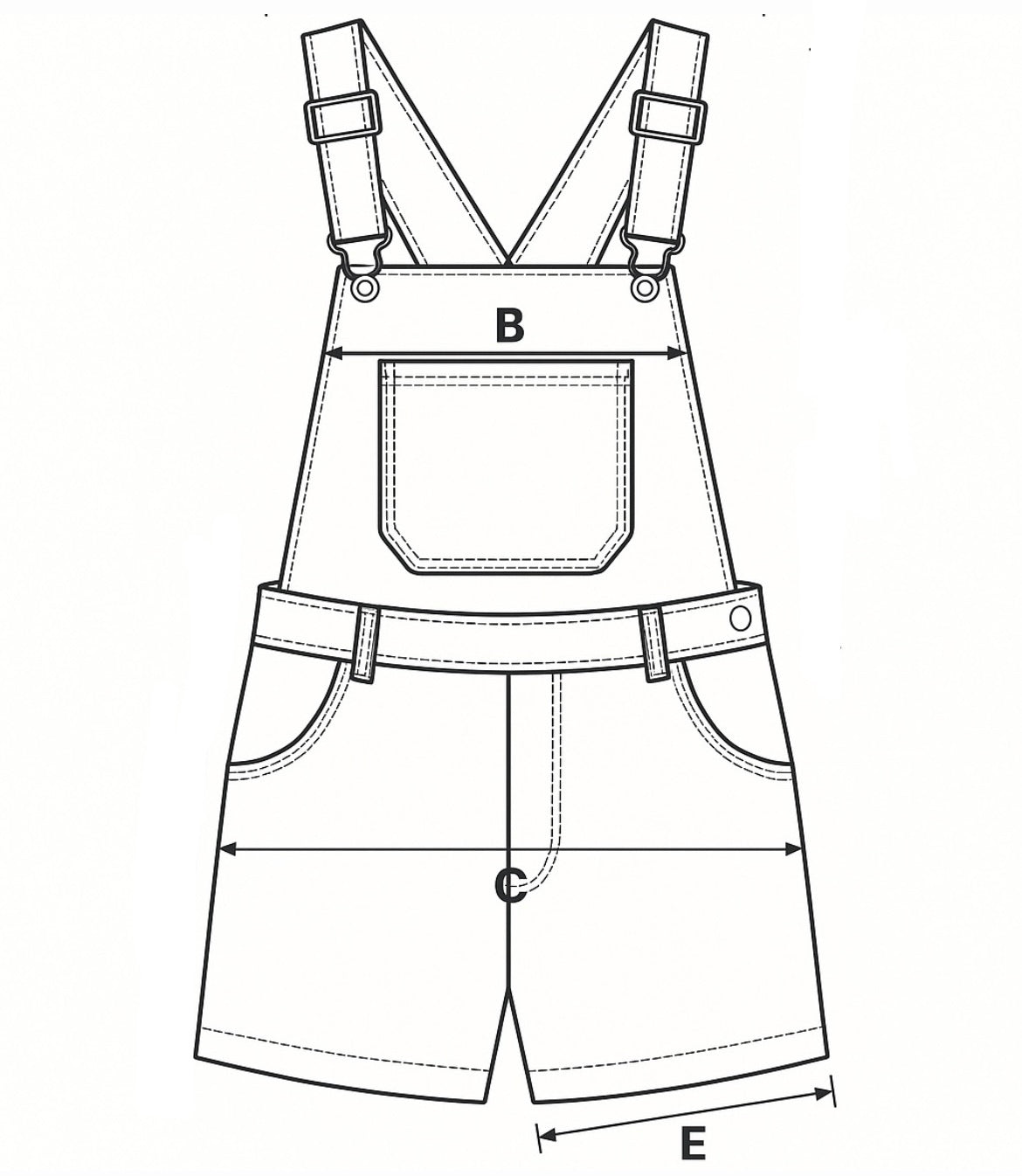 HOLIDAY Vintage Denim Shorts Dungarees