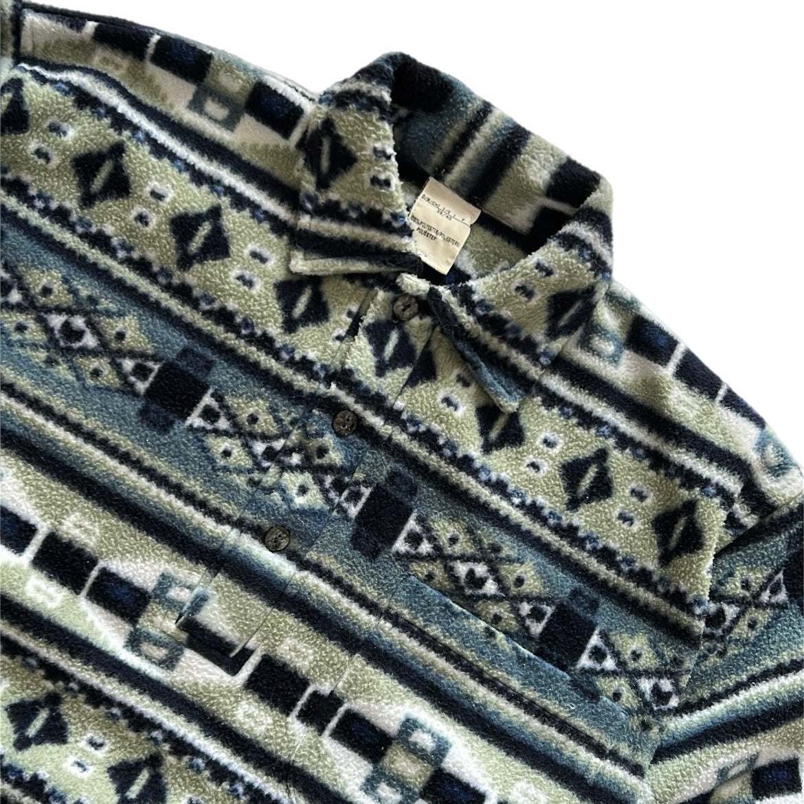 Flannel-like 1/4 Button Fleece Shirt