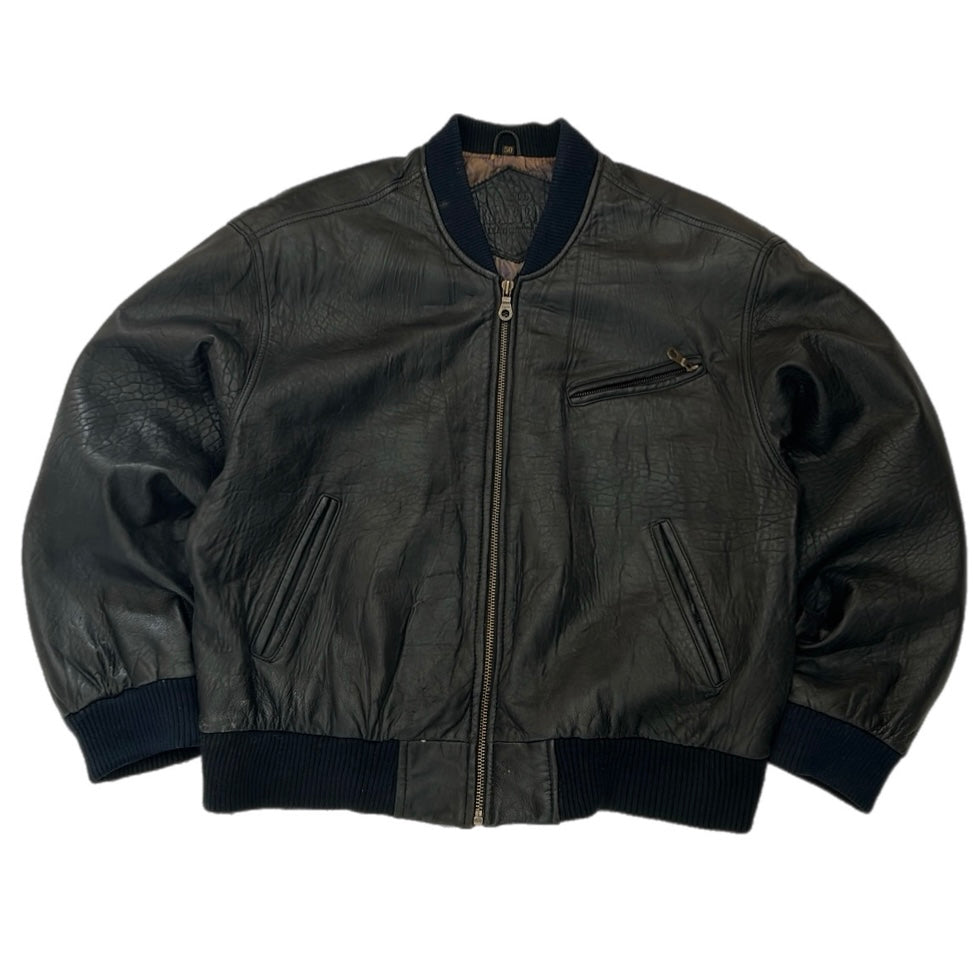 Faw Leather Bomber Jacket