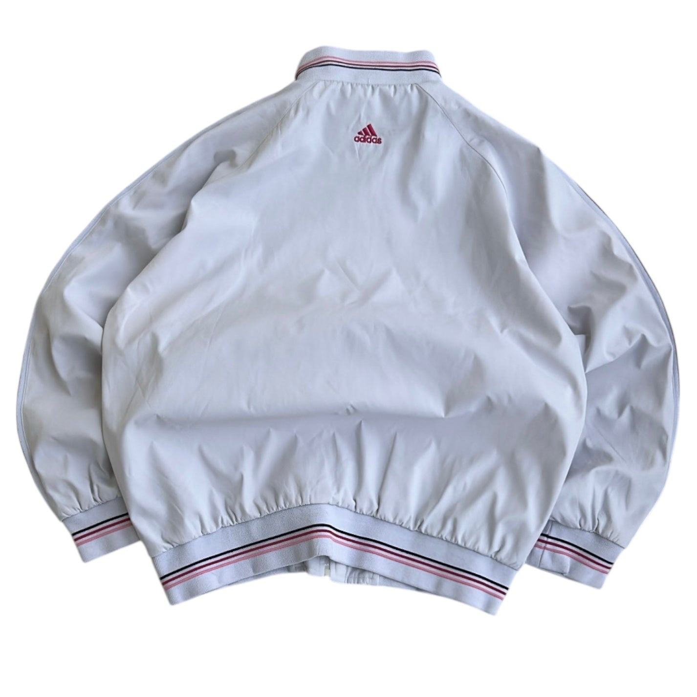 Adidas White x Pink Track Full Zip Jacket