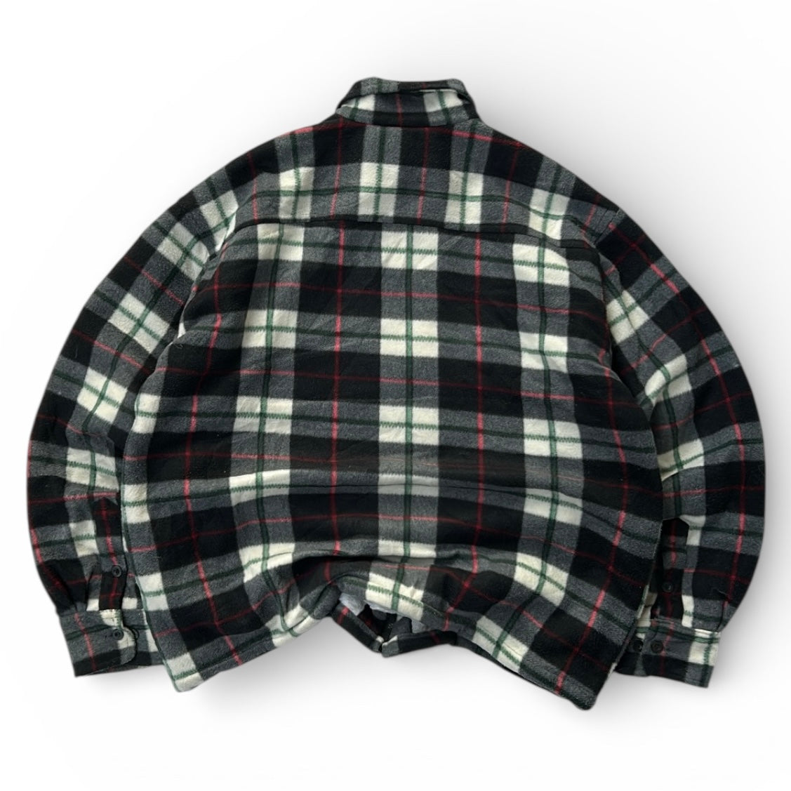 Ysroma Thick Fleece Checkers Full Zip Flannel With Inside fuzz and Duck Pin (removable)