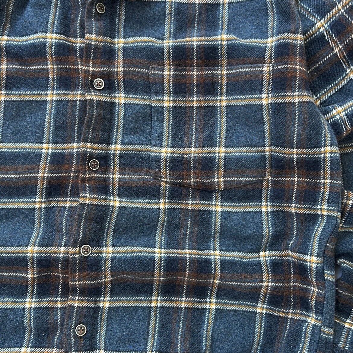 Vintage Fabio Cassani Blue & Brown Flannel OverShirt