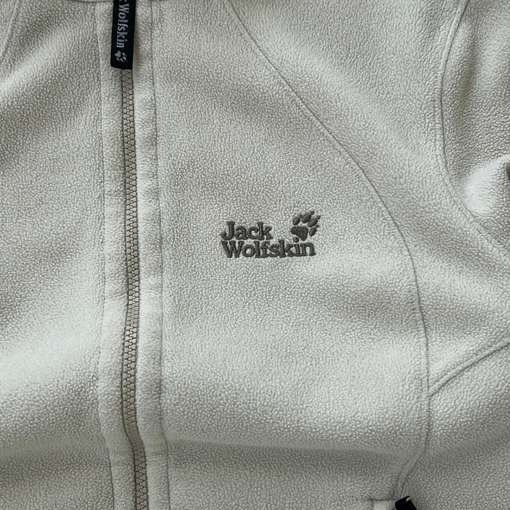 Jack wholfskin Embroidery logo full zip adjustable fleece jacket