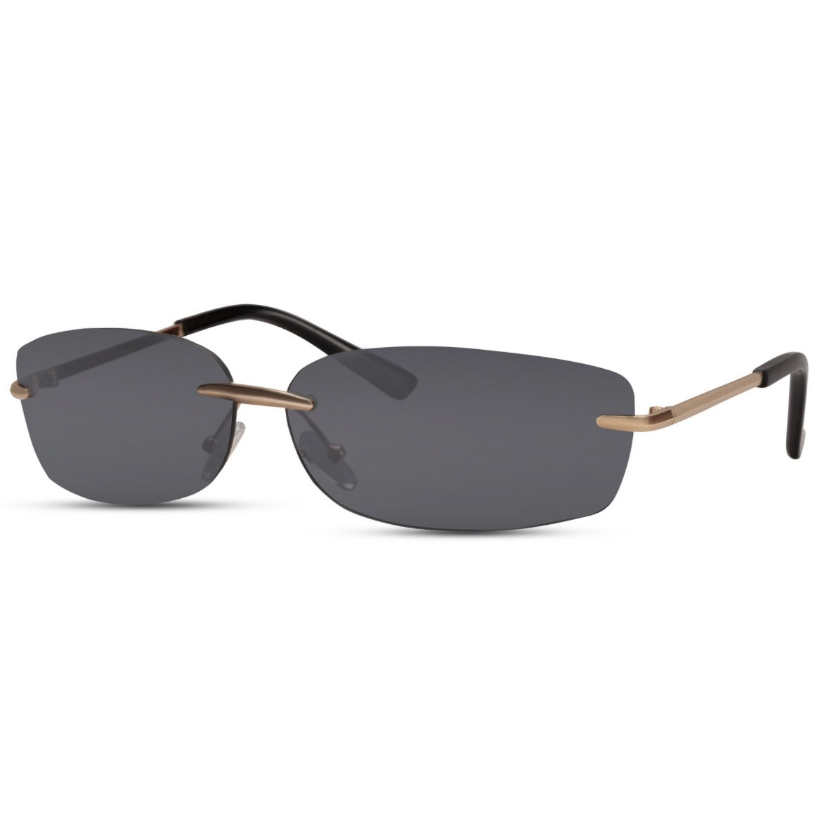 The Drew – Square Black x Metallic Retro Sunglasses