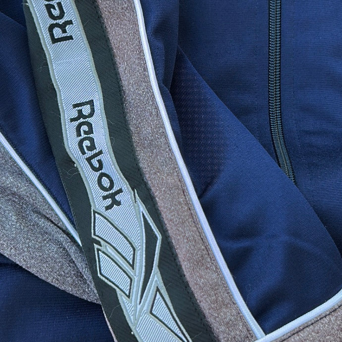 Vintage Reebok Navy Track Jacket With Embroidered Logo
