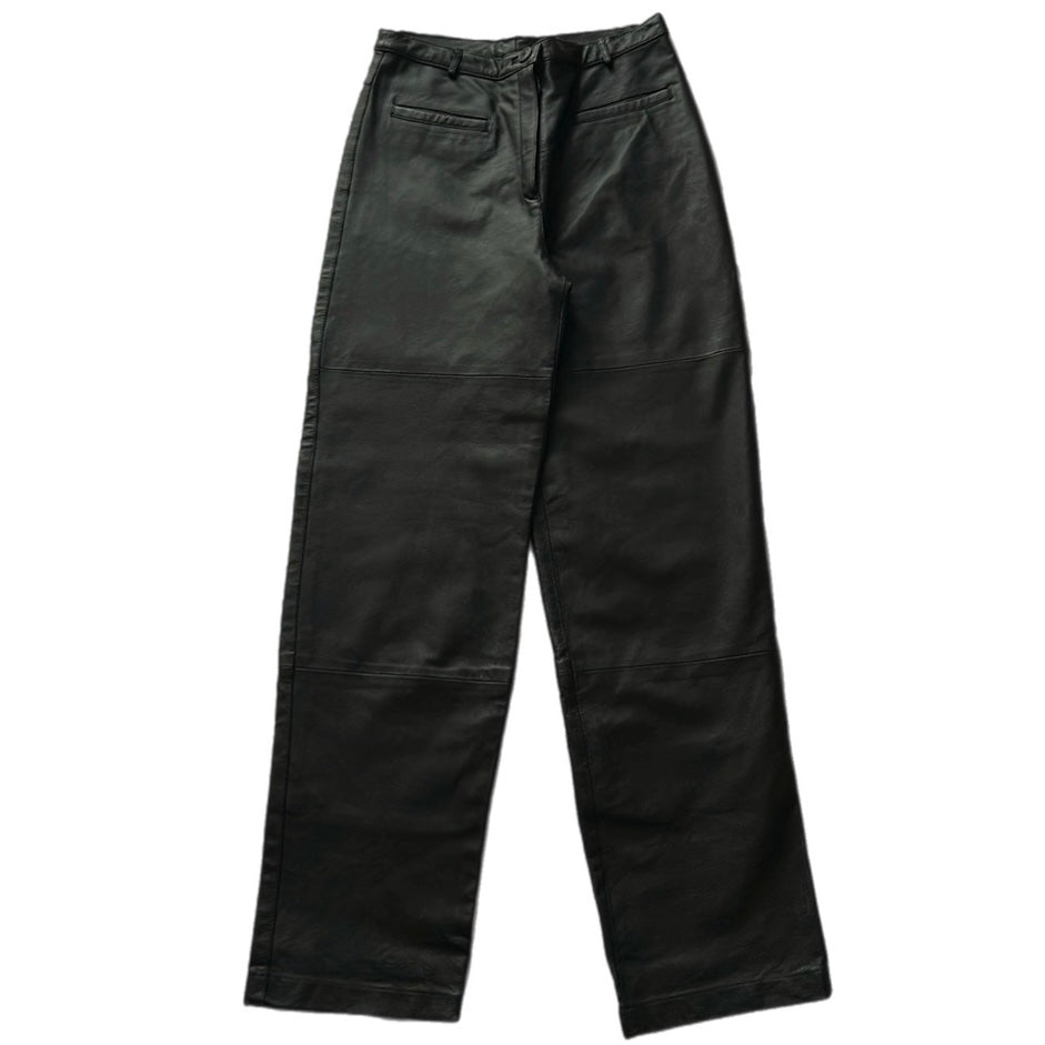 High Waisted front pockets Leather pants
