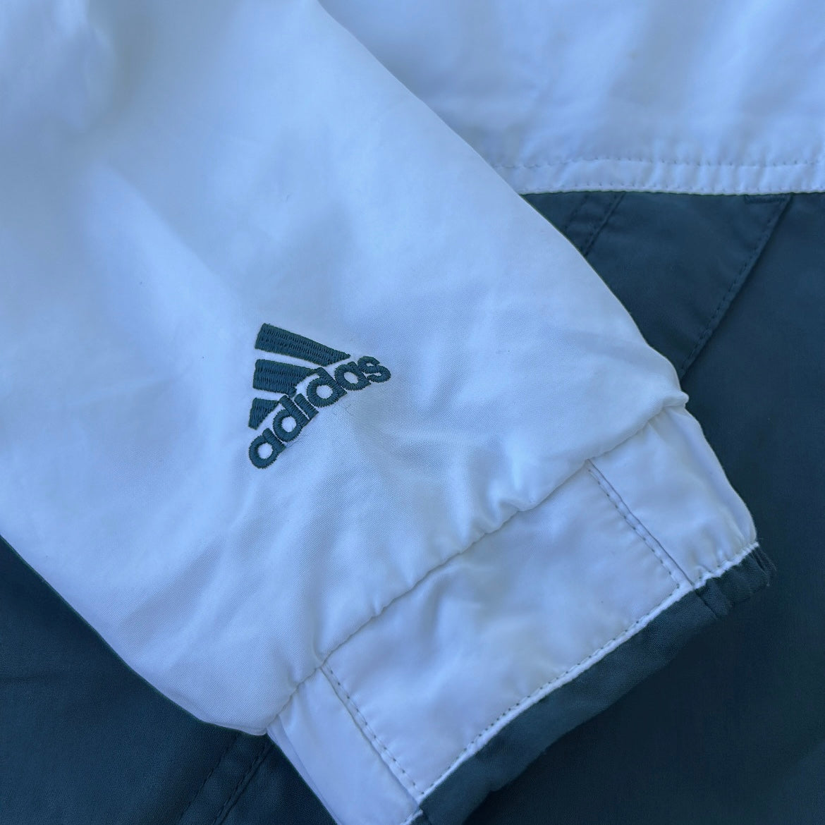 Adidas Forest Green x White Adjusted Shell Zip-Up Jacket