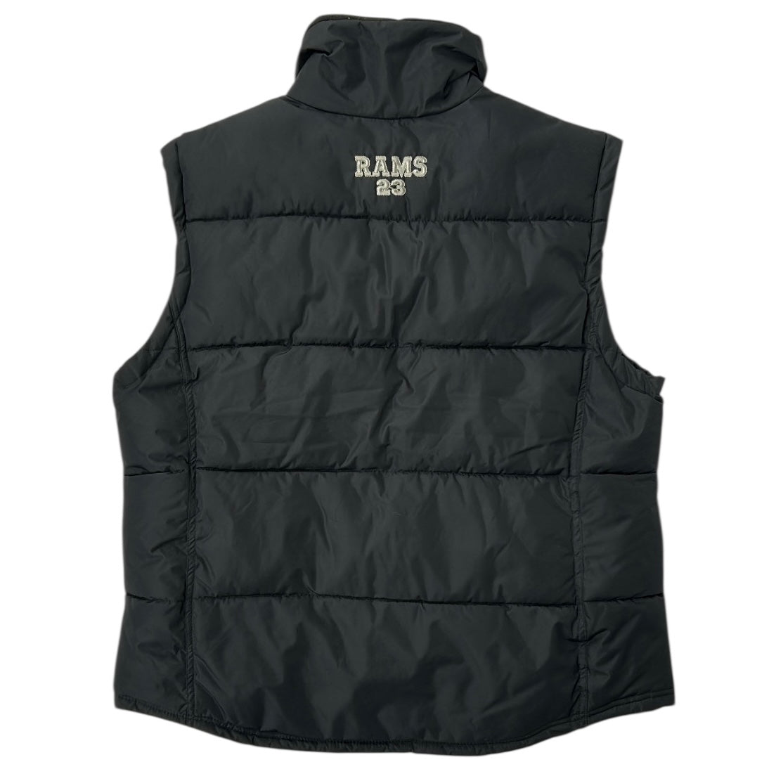 RAMS 23 Black Bomber Embroidery Logo Full Zip Jacket