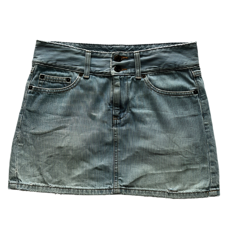 American Eagle Thinly stripped denim mini skirt
