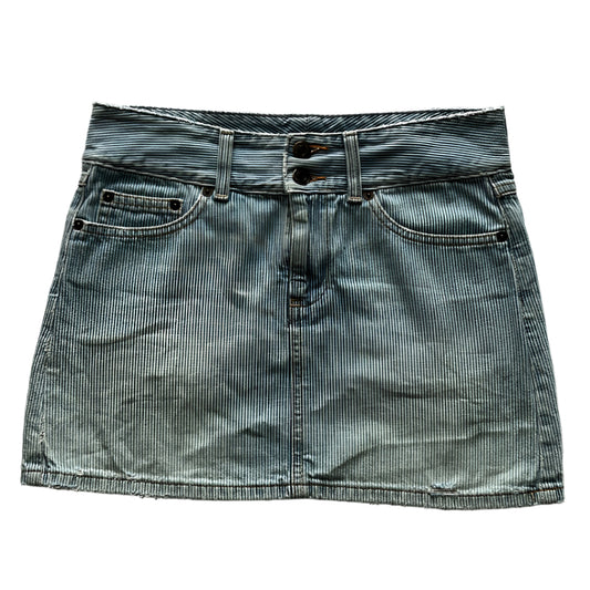 American Eagle Thinly stripped denim mini skirt